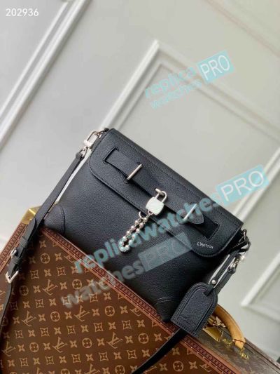 Best Quality Replica L---V Steamer Crossbody Black Messenger Bag 